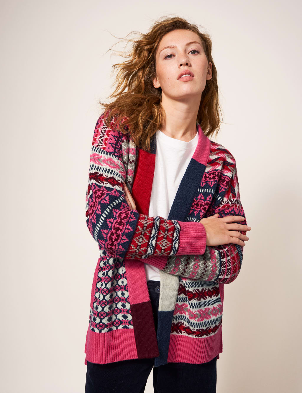 Marks and spencer red cardigan discount