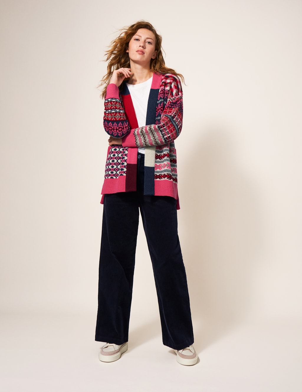 Wool Rich Fair Isle Relaxed Cardigan image 5