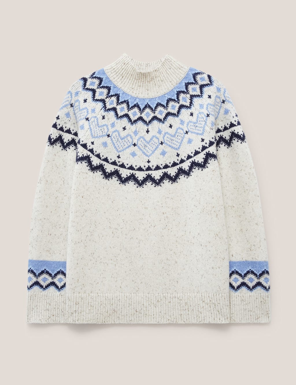 Lambswool Rich Fair Isle High Neck Jumper image 2