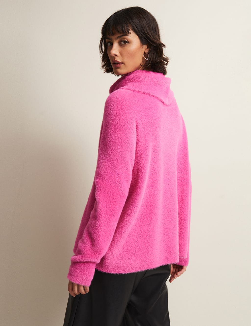 Textured Roll Neck Knitted Top image 5