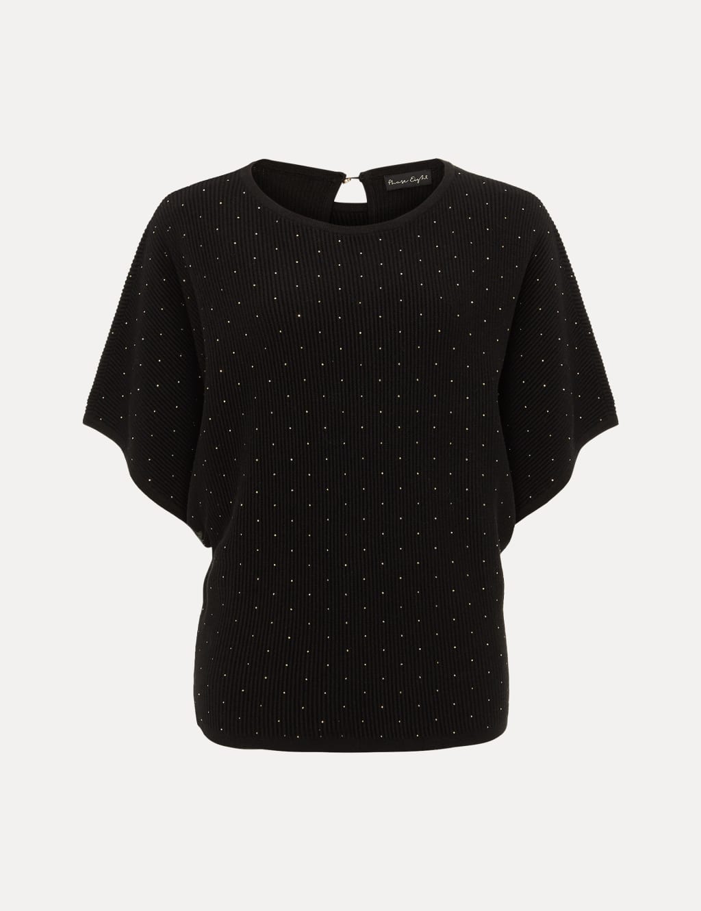 Cotton Rich Ribbed Embellished Jumper image 2