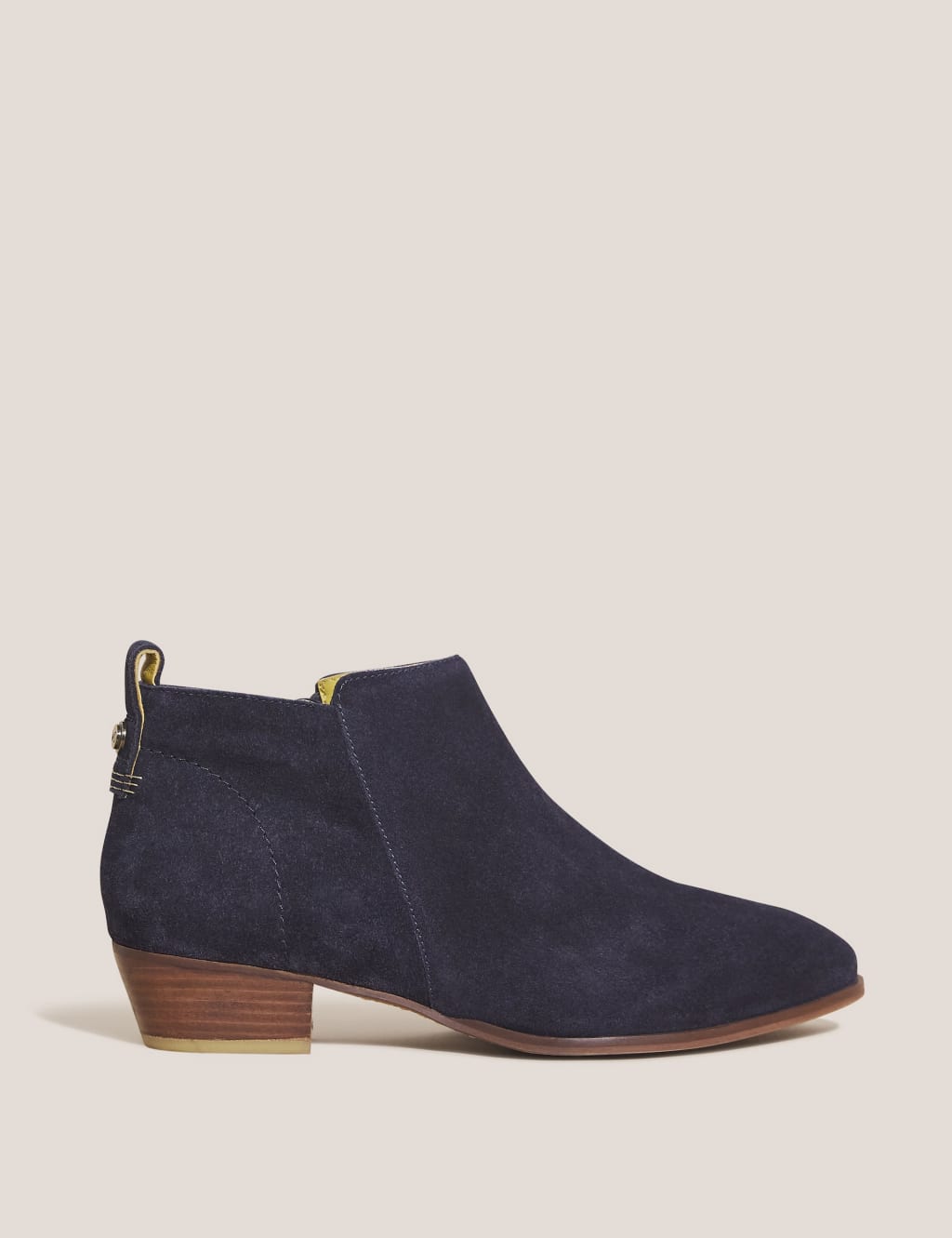 Suede Block Heel Ankle Boots