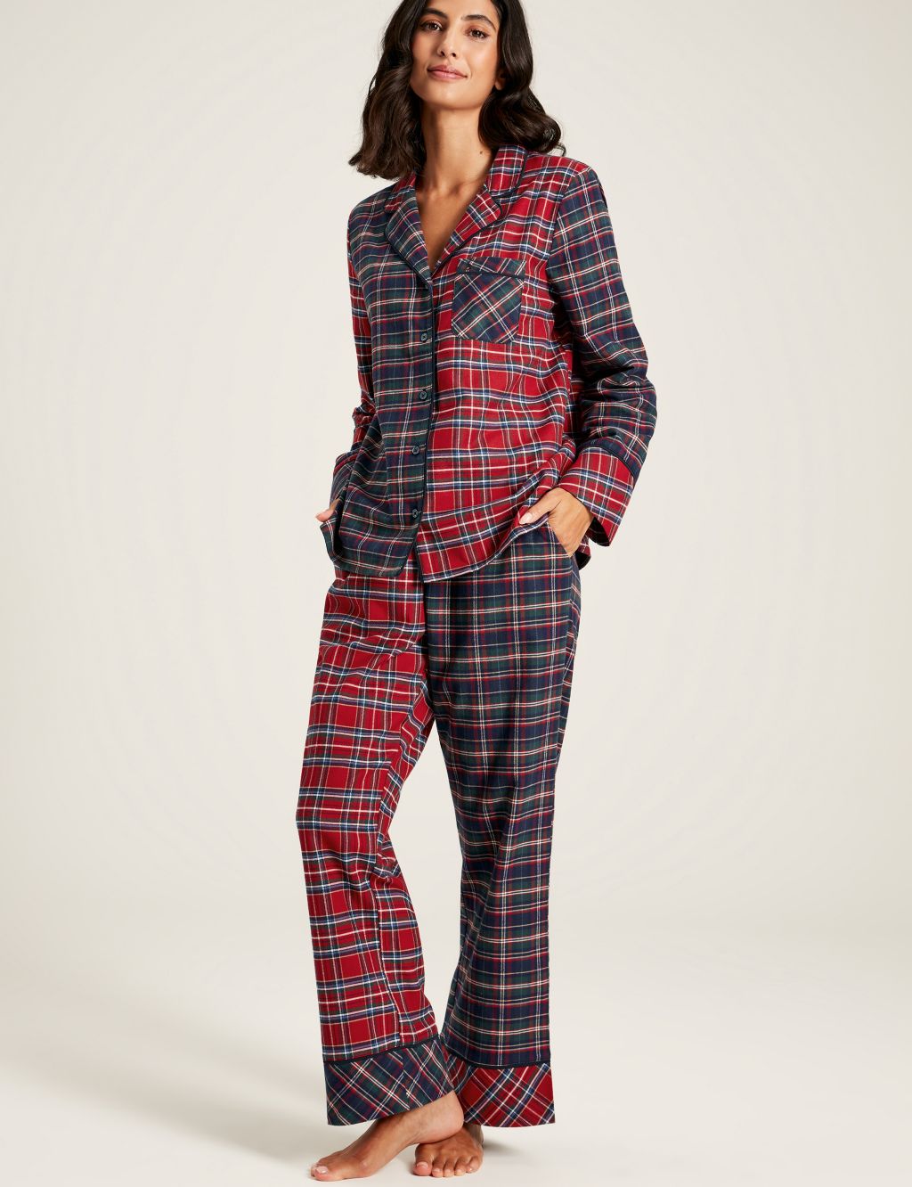 Cotton Modal Checked Pyjama Set image 4