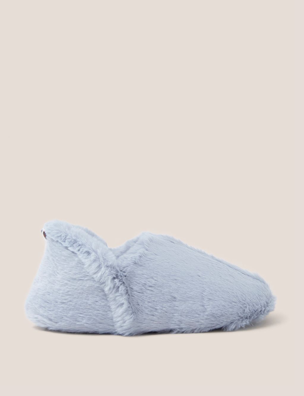 Faux Fur Round Toe Moccasin Slippers