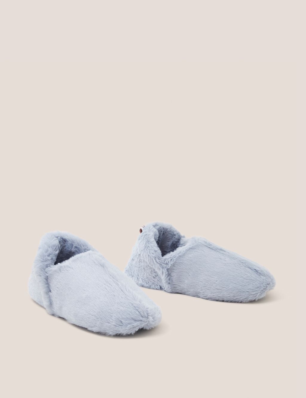 Faux Fur Round Toe Moccasin Slippers image 2