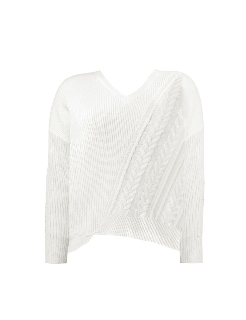 Cable Knit V-Neck Relaxed Jumper image 1
