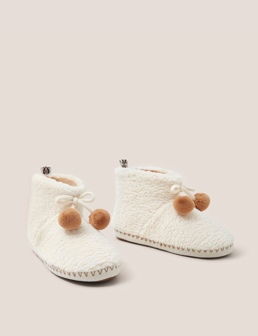 Borg Pom Pom Slipper Boots image 2