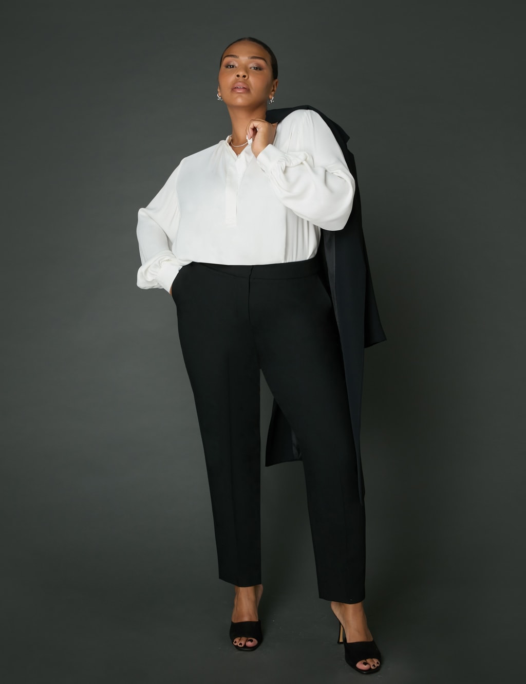 Plus Size Cigarette Trousers M S