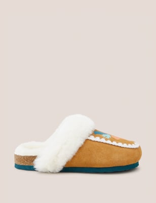 Sheepskin discount slippers m&s