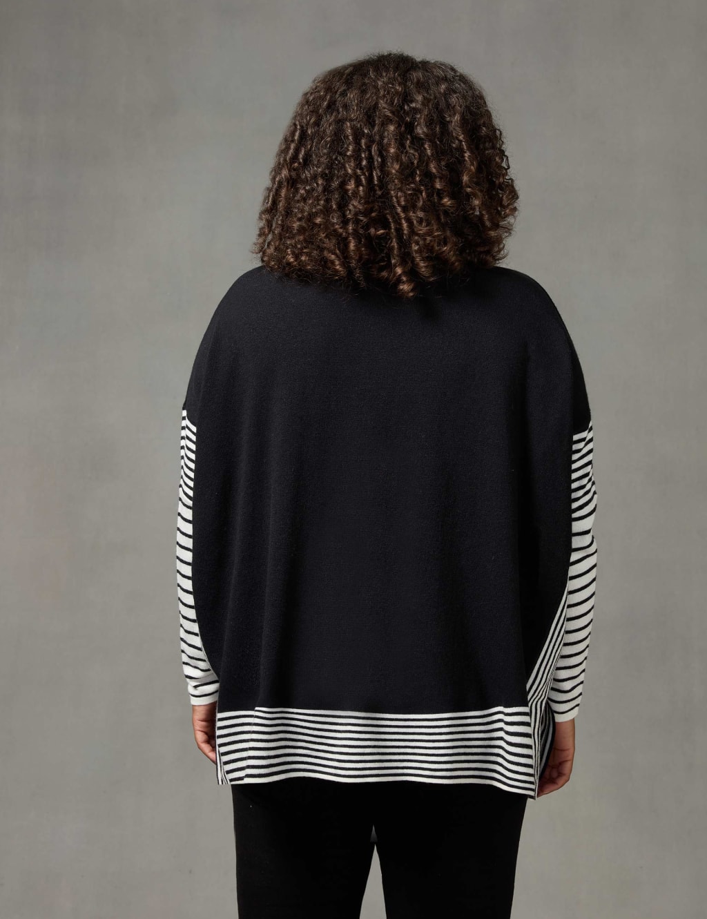 Cotton Blend Striped Relaxed Jumper image 3