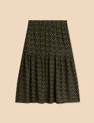 Ribbed Knee Length A-Line Skirt | Monsoon | M&S