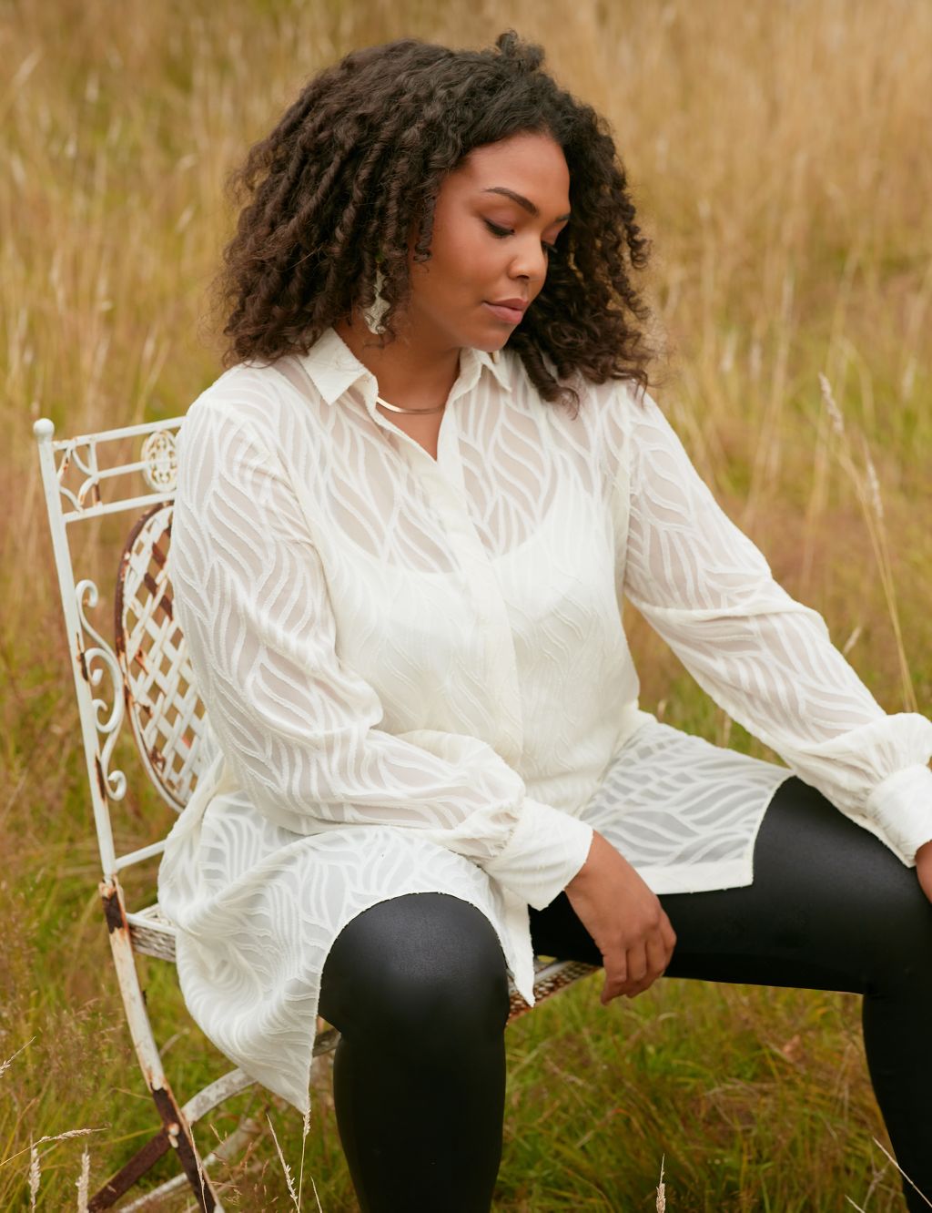 Textured Relaxed Longline Shirt image 2