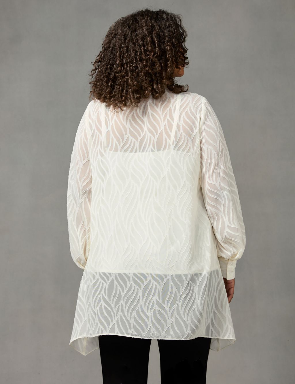 Textured Relaxed Longline Shirt image 4