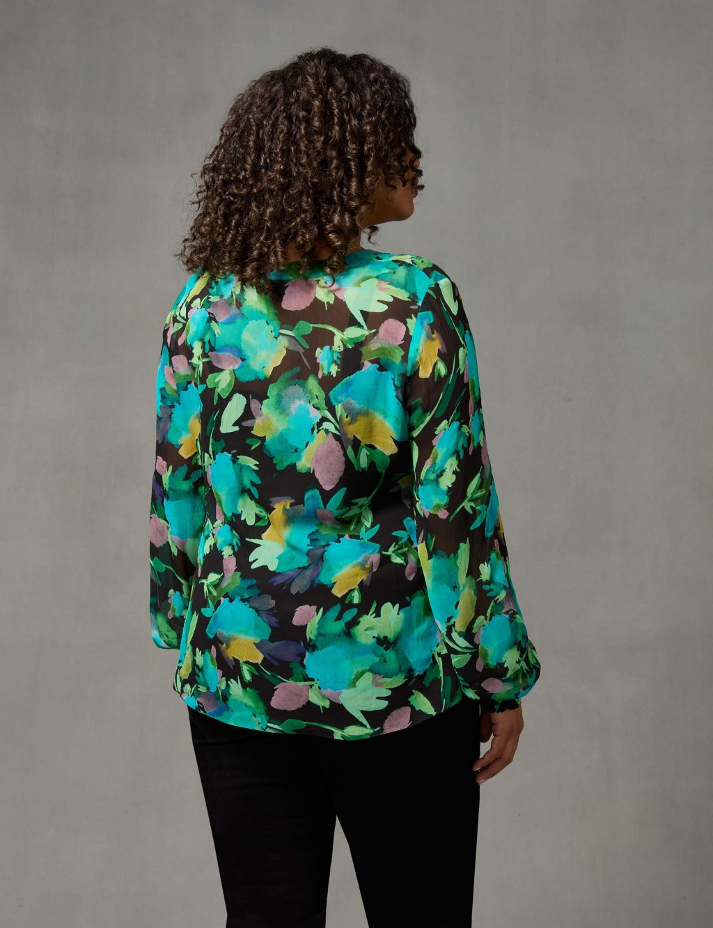Floral Frill Detail Blouse image 3