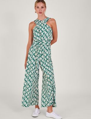 Printed Belted Sleeveless Wide Leg Jumpsuit | Monsoon | M&S