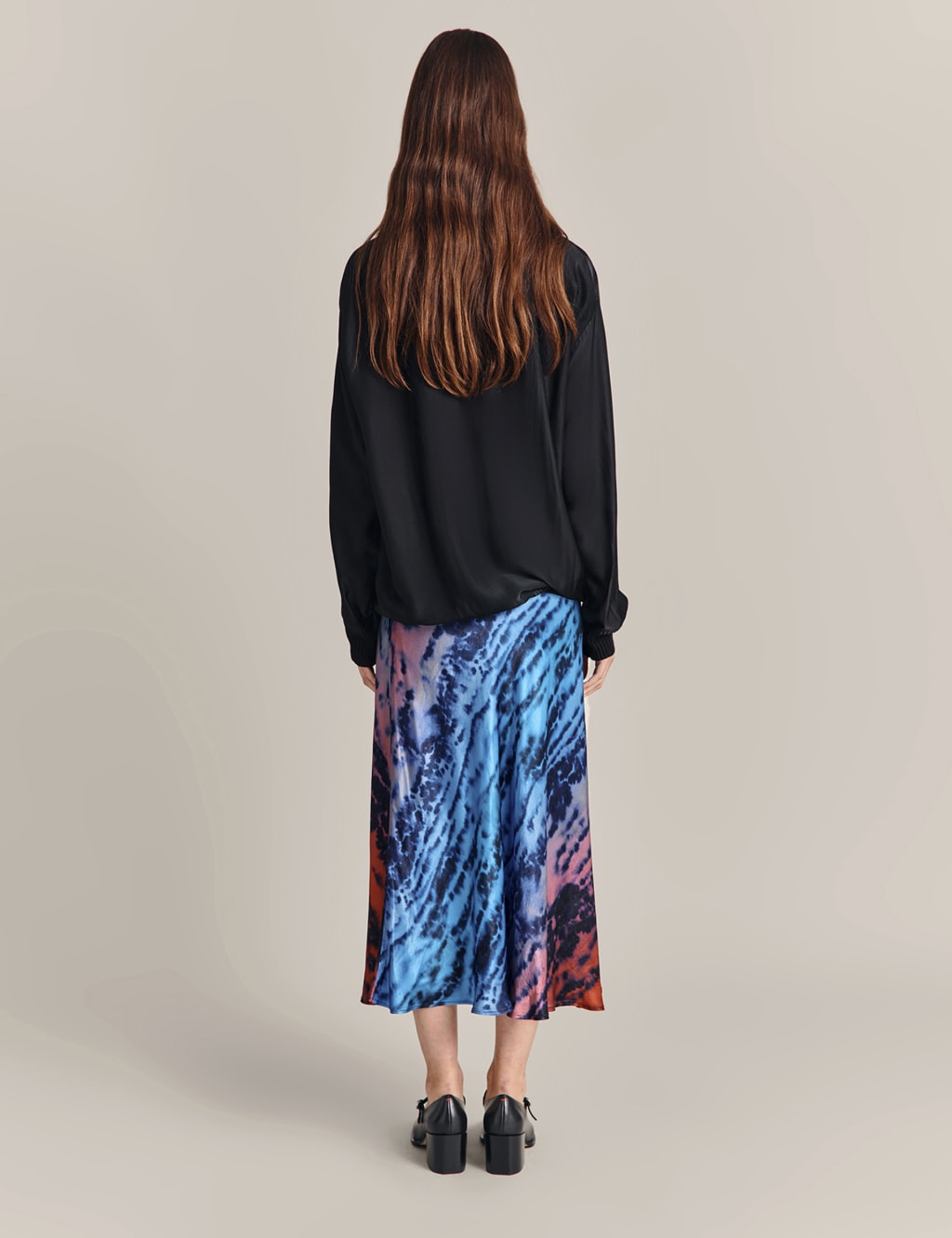 Printed Midaxi A-Line Skirt image 3