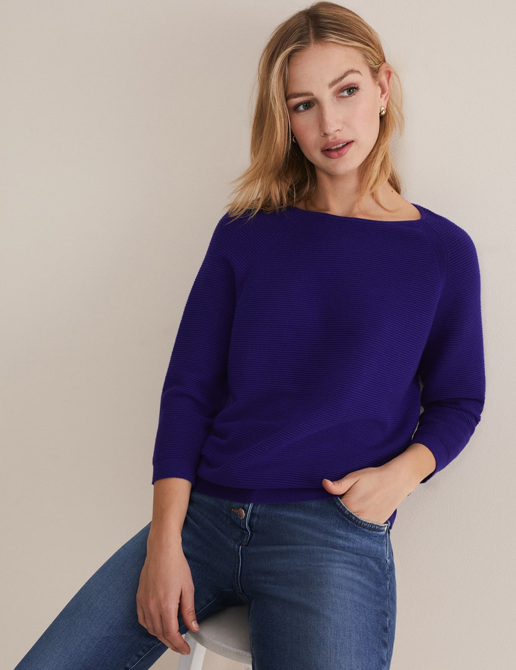 Ribbed Round Neck Jumper image 5