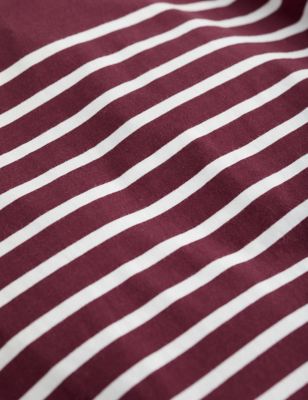 M&S Seasalt Cornwall Womens Pure Cotton Striped Slash Neck Top