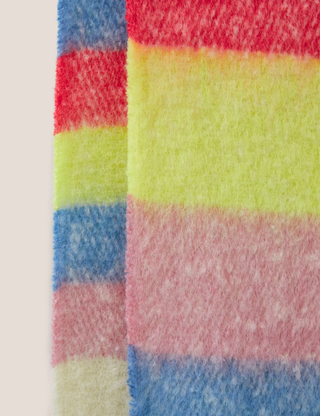 Brushed Striped Skinny Tassel Scarf image 2