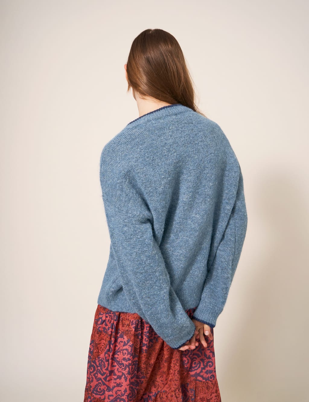 Button Through Bomber Cardigan with Wool image 3