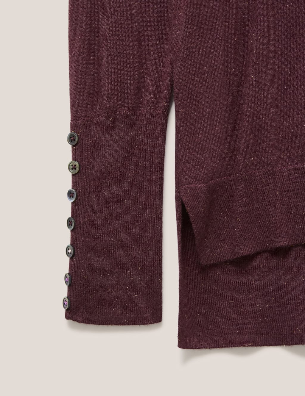 Sparkly Roll Neck Button Detail Jumper image 7
