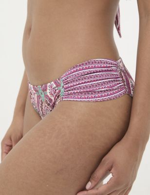 Fatface Women's Paisley High Leg Bikini Bottoms - 8 - Multi, Multi