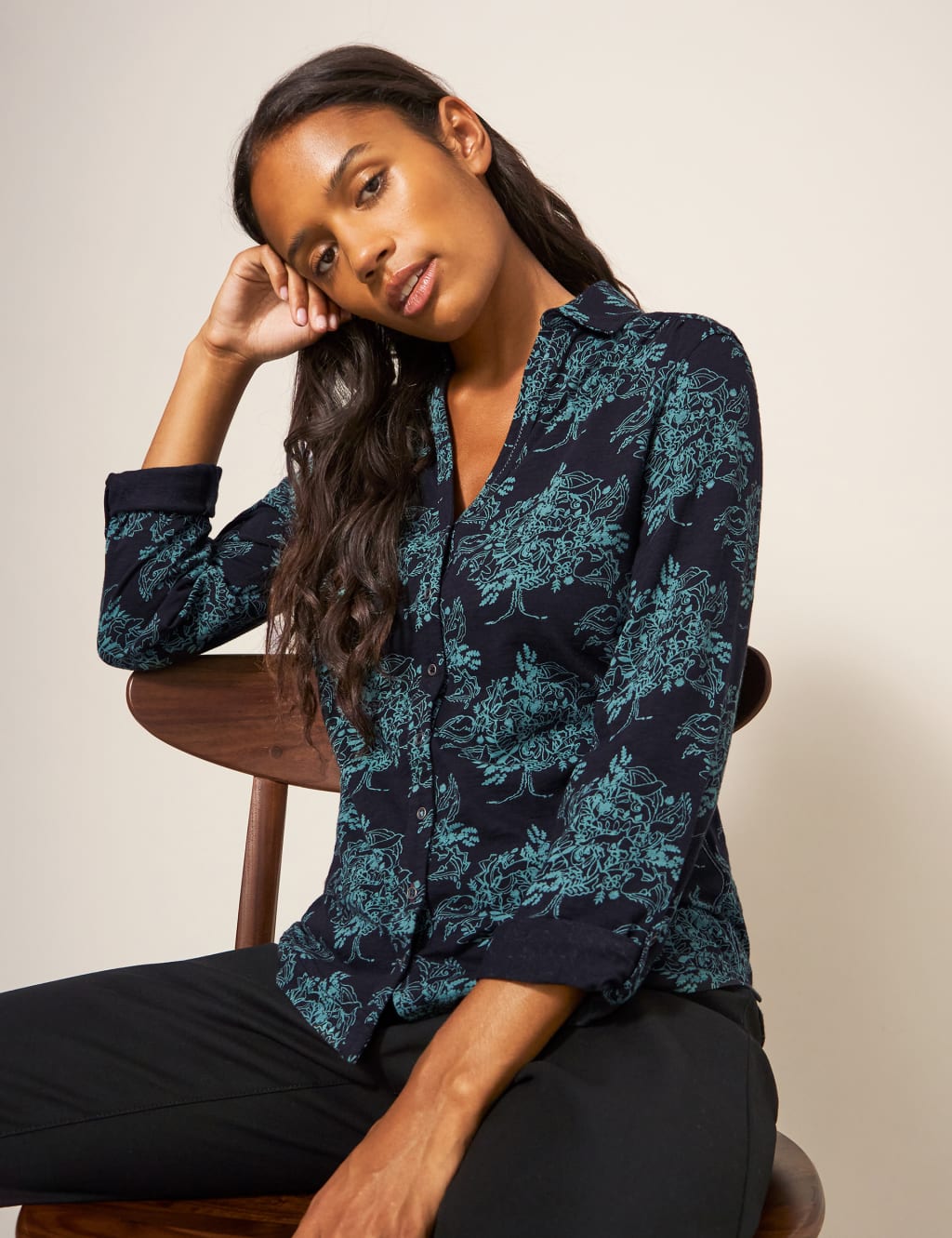 Pure Cotton Printed Collared Shirt image 1