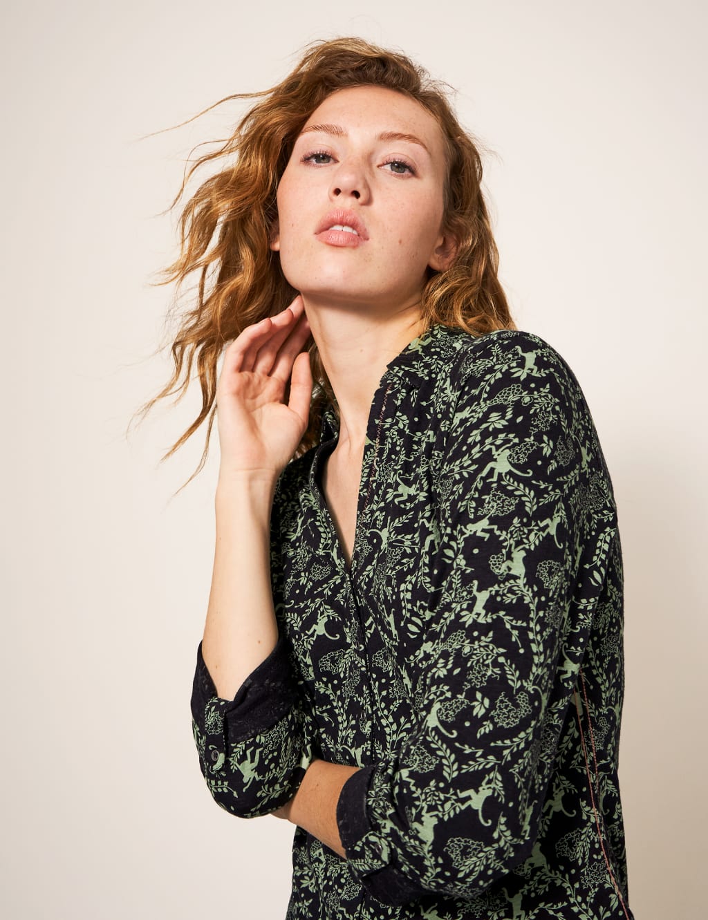 Pure Cotton Printed Collared Shirt image 4
