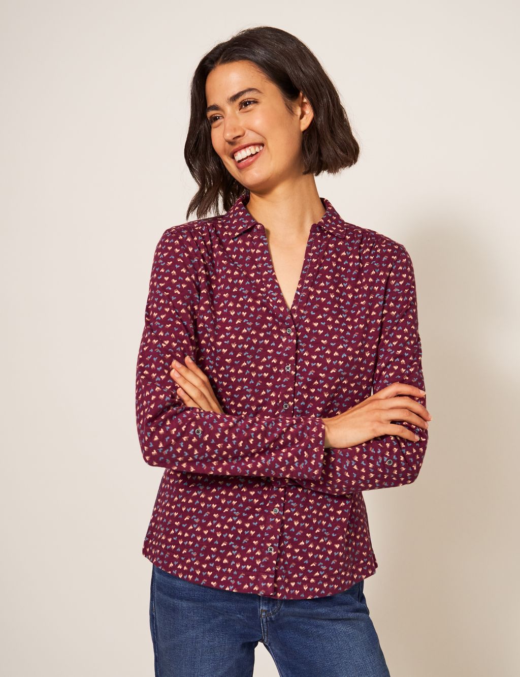 Pure Cotton Printed Collared Shirt image 1