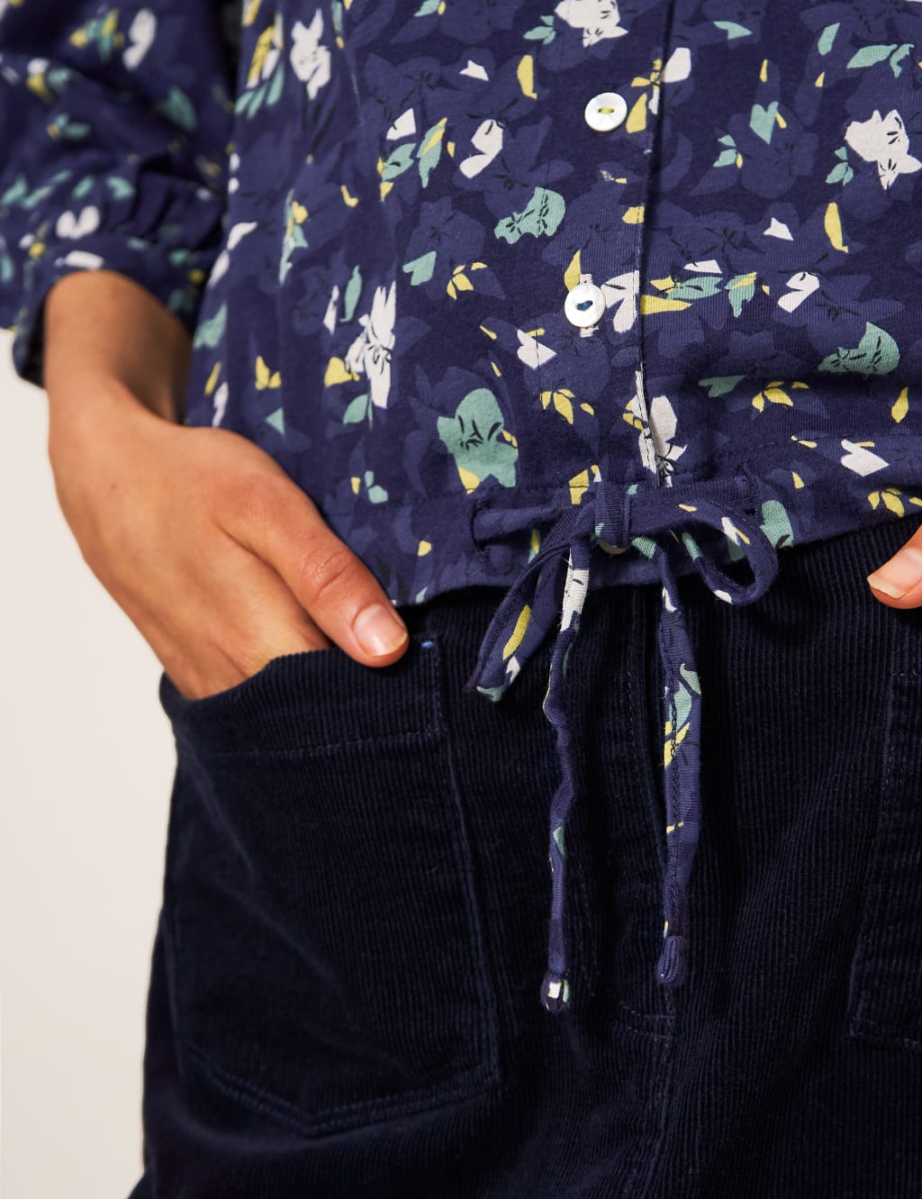 Modal Blend Floral Crew Neck Shirt image 5