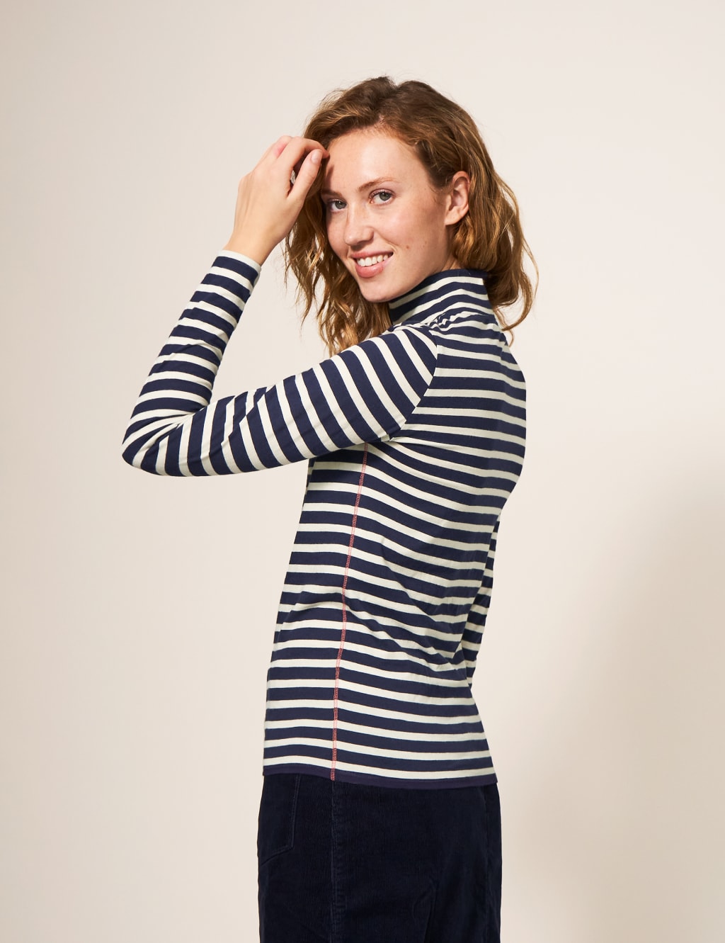 Pure Cotton Striped Slim Fit T-Shirt image 3