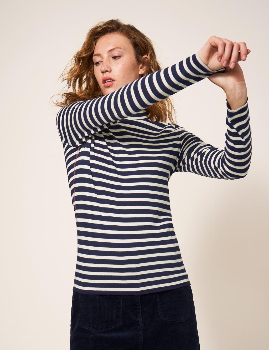 Pure Cotton Striped Slim Fit T-Shirt image 4