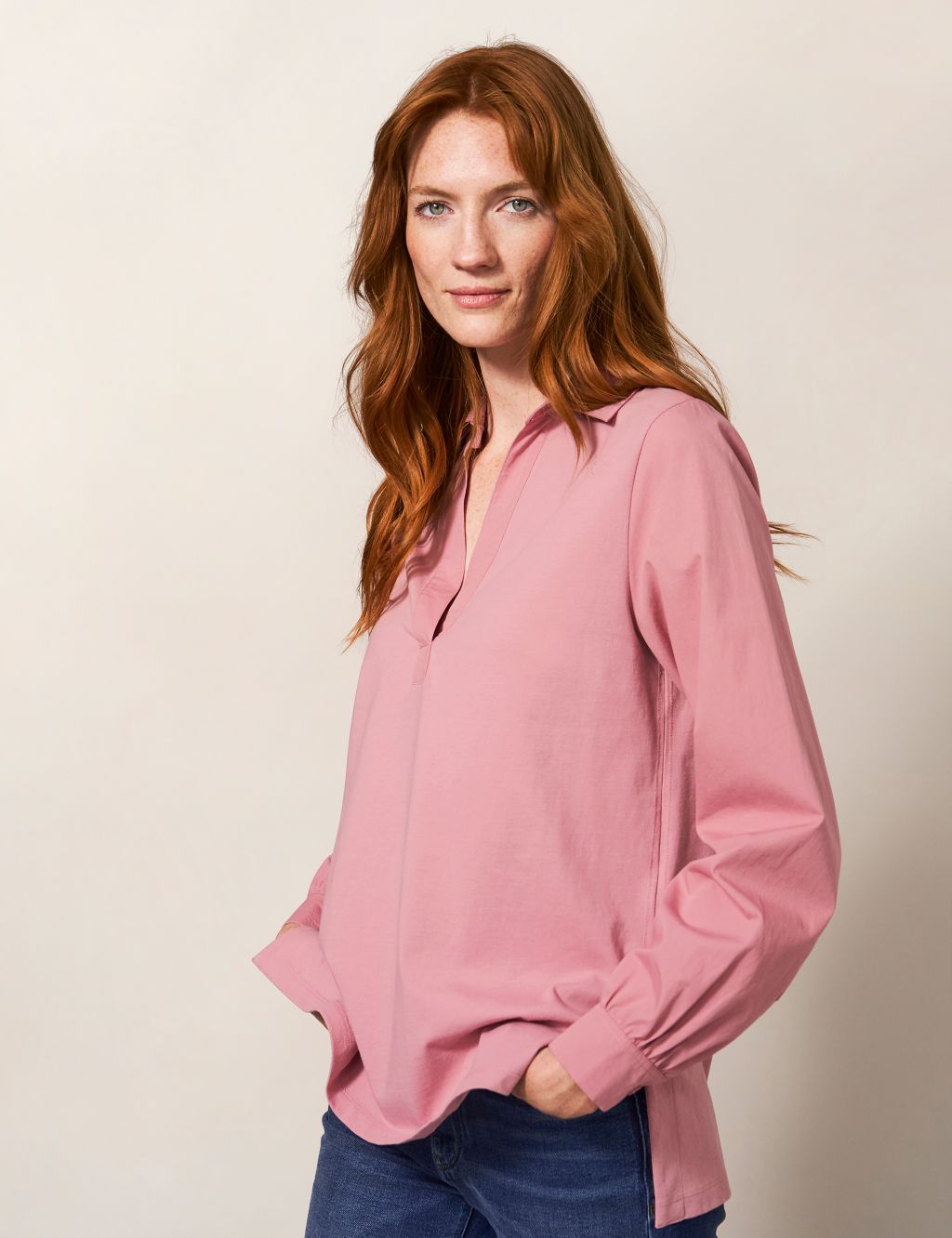 Pure Cotton Collared Shirt image 1