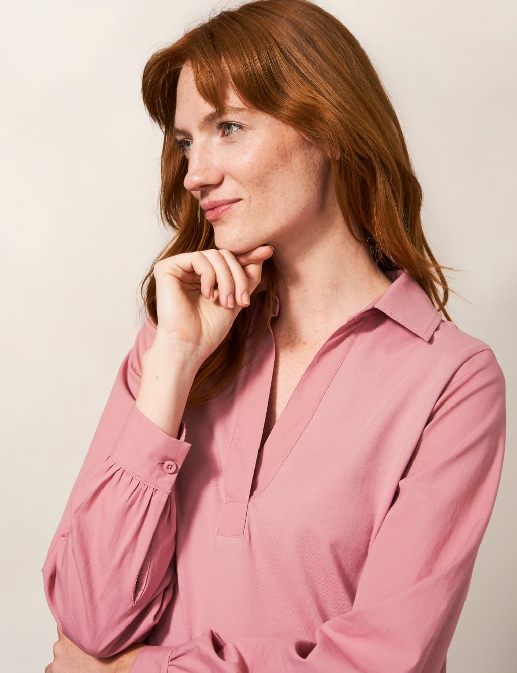 Pure Cotton Collared Shirt image 4