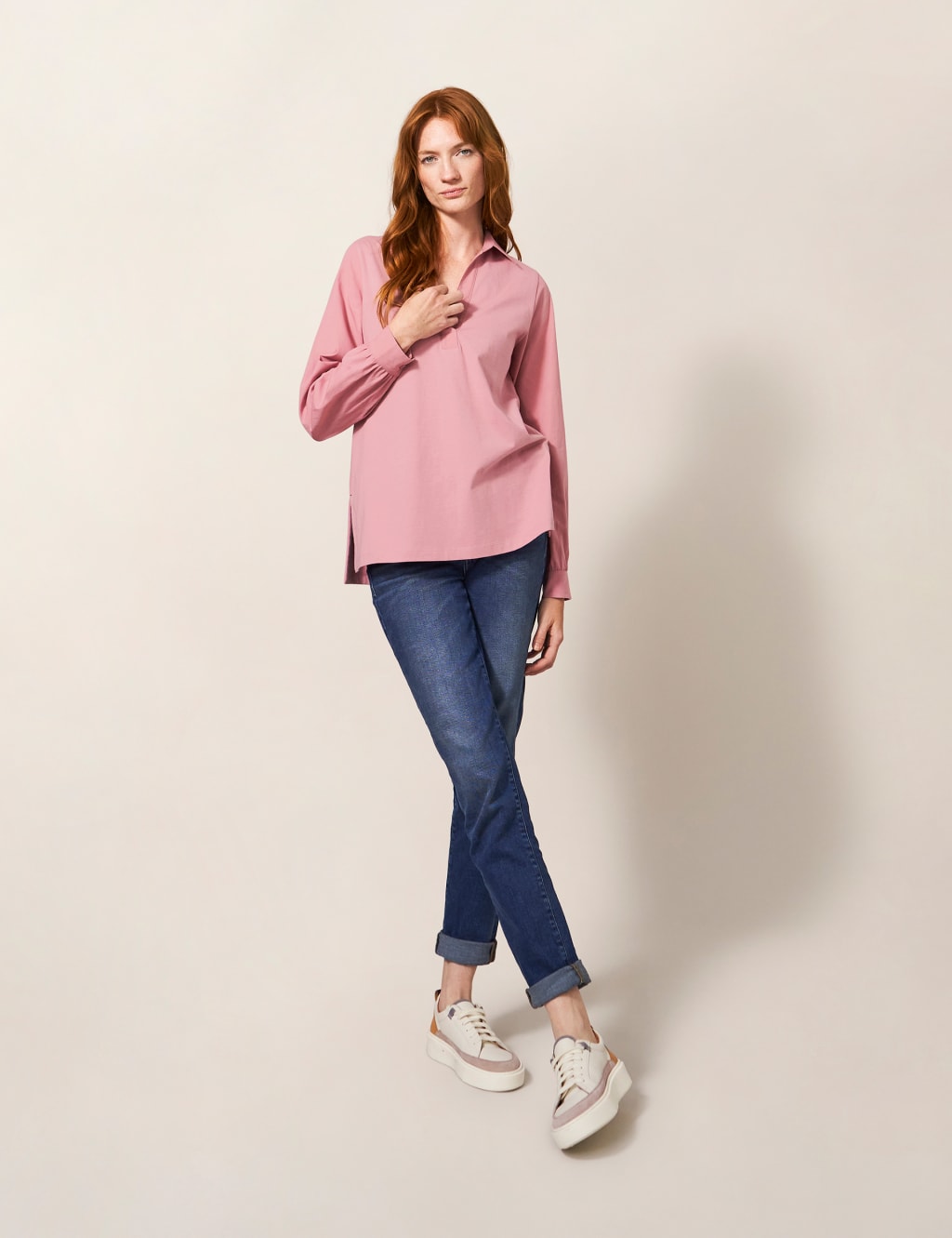Pure Cotton Collared Shirt image 5