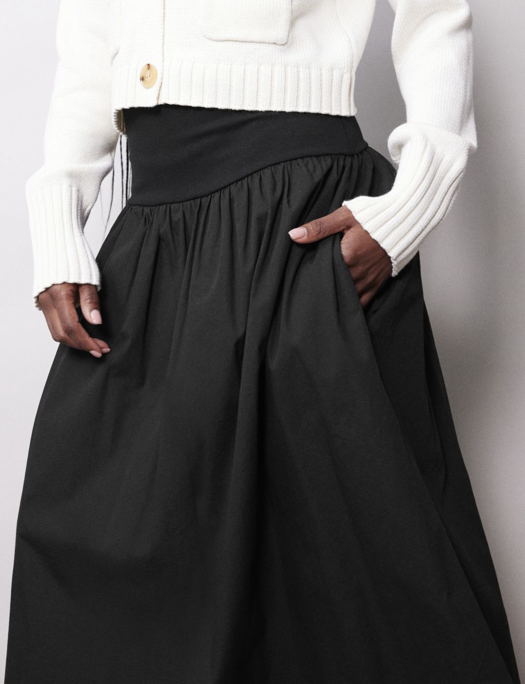 Pure Cotton Maxi A-Line Skirt image 5