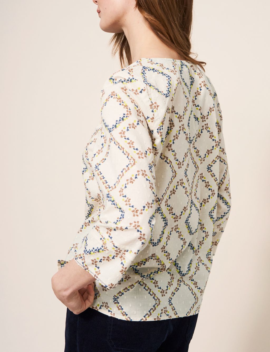 Organic Cotton Printed Embroidered Blouse image 4