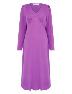 M&S Finery London Womens V-Neck Midi Tea Dress