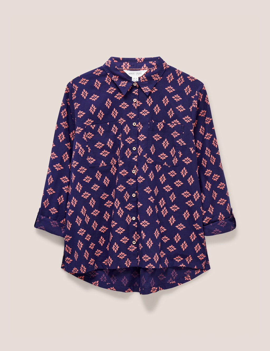 Cotton Rich Printed Button Through Shirt image 2