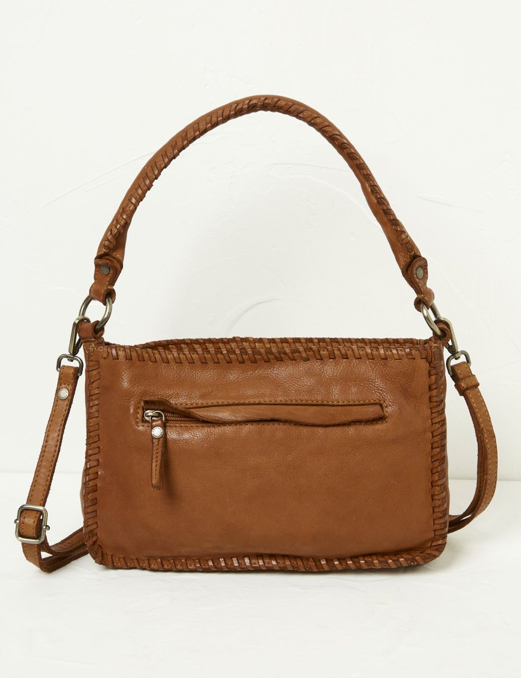 Leather Top Handle Cross Body Bag image 1