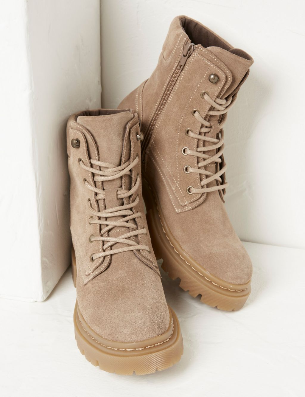 Suede Hiker Ankle Boots image 2