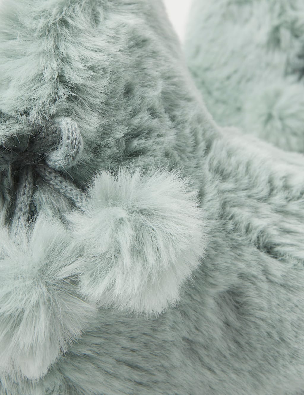 Faux Fur Pom Pom Slipper Boots image 4