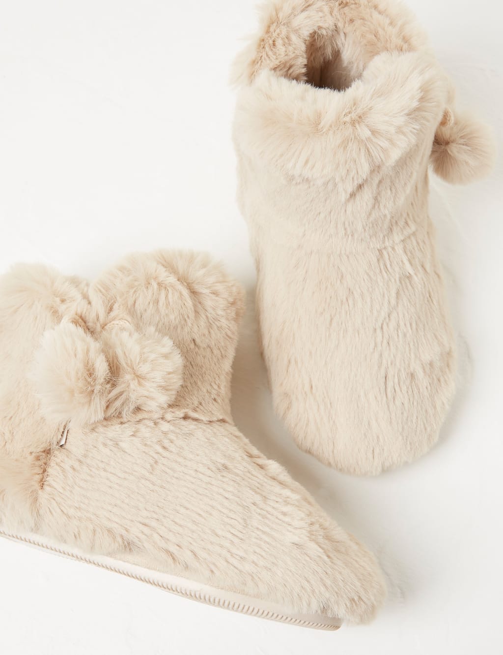 Faux Fur Pom Pom Slipper Boots image 3