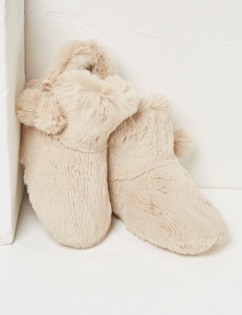 Faux Fur Pom Pom Slipper Boots image 2