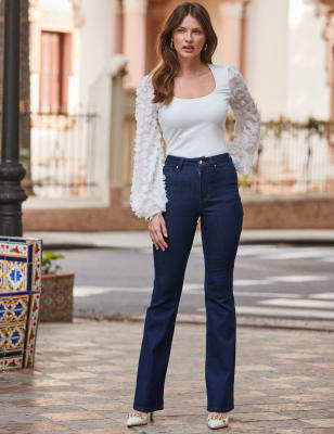 High Waisted Flared Jeans, SOSANDAR