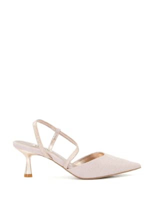 Dune gold kitten heels sale