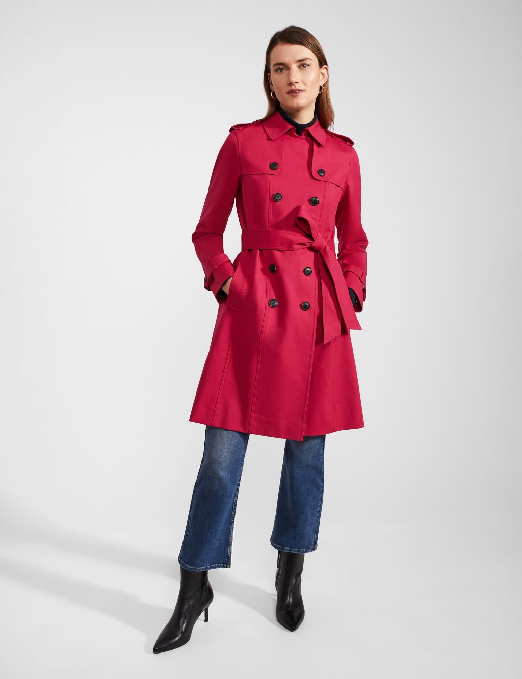 Cotton Rich Double Breasted Trench Coat