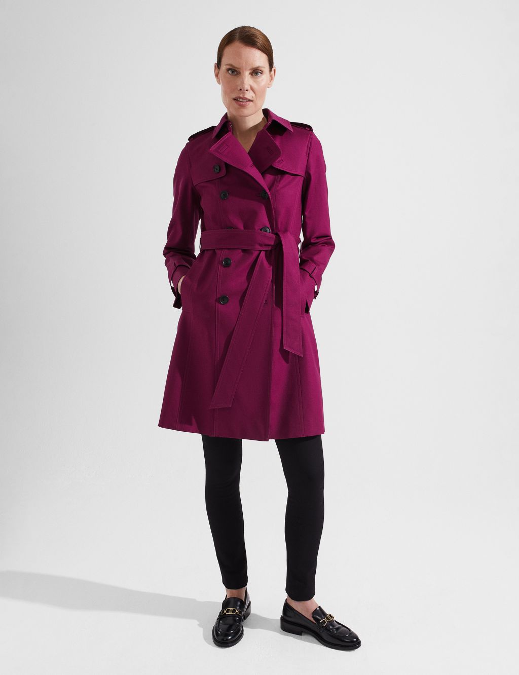 Cotton Rich Double Breasted Trench Coat image 1