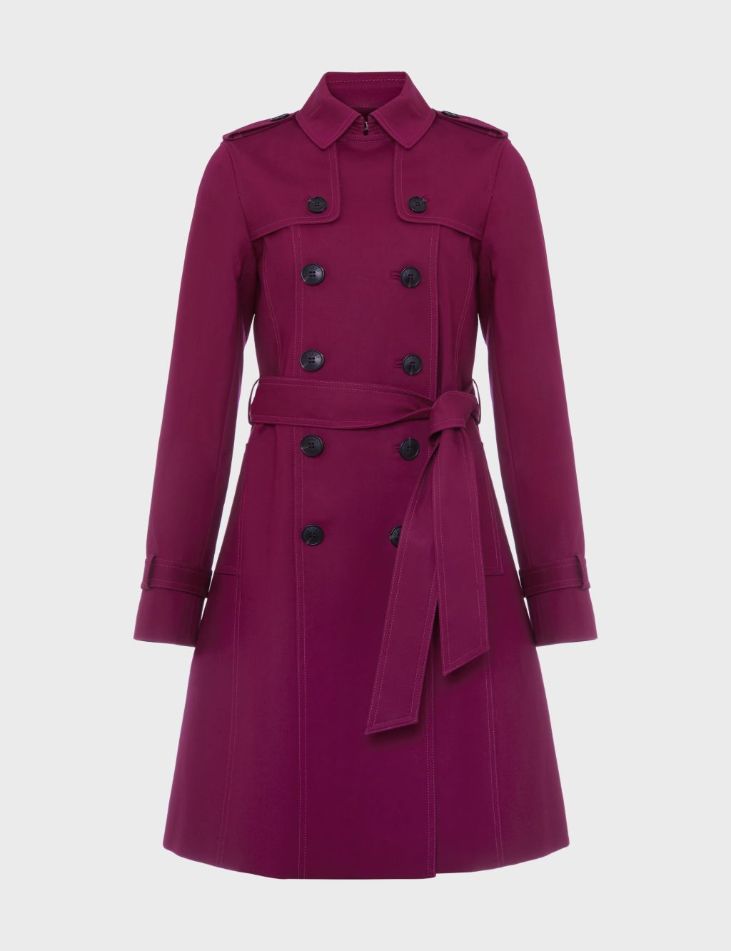 Cotton Rich Double Breasted Trench Coat image 2