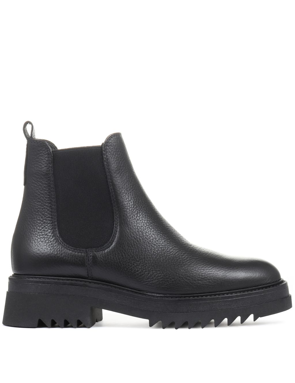 Leather Chelsea Flatform Ankle Boots image 5